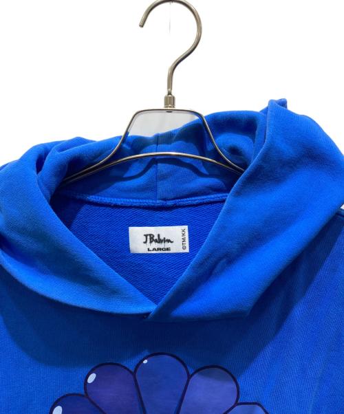 JBalvin（ジェーバルヴィン）JBalvin (ジェーバルヴィン) KAIKAI KIKI (カイカイキキ) フラワープリントフーディーパーカー ブルー サイズ:Lの古着・服飾アイテム