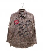 Vivienne Westwood manヴィヴィアン ウェストウッド マン）の古着「KISS ME KITTY FLORETS BIG SHIRT　VW-AV-76031」｜ネイビー