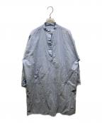 MM6 Maison Margielaエムエムシックスメゾンマルジェラ）の古着「ストライプシャツワンピース　S52CT0389」｜ブルー