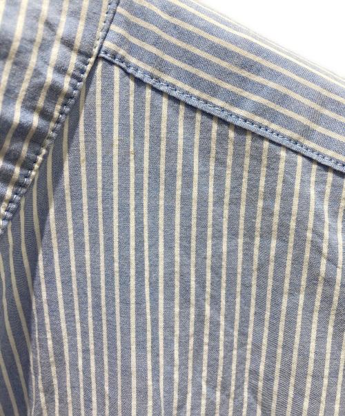 MM6 Maison Margiela（エムエムシックスメゾンマルジェラ）MM6 Maison Margiela (エムエムシックス メゾンマルジェラ) ストライプシャツワンピース　S52CT0389 ブルー サイズ:40の古着・服飾アイテム