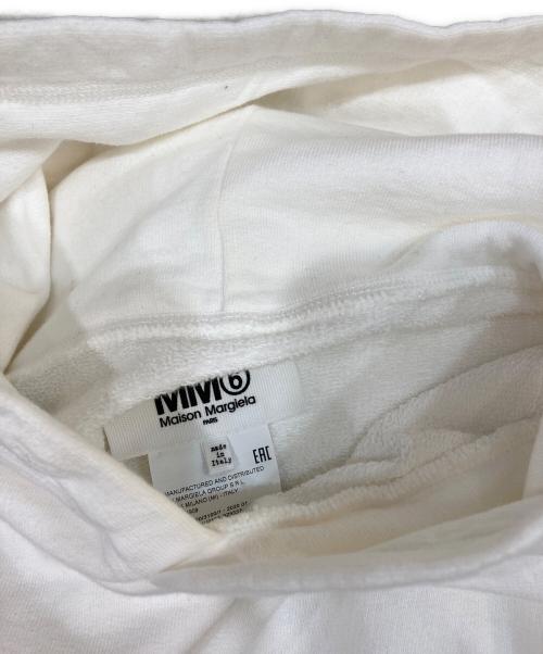 MM6 Maison Margiela（エムエムシックスメゾンマルジェラ）MM6 Maison Margiela (エムエムシックス メゾンマルジェラ) サイドスリットプルオーバーパーカー　S32GU0135 ホワイト サイズ:Mの古着・服飾アイテム
