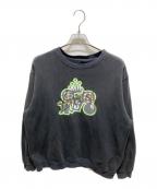 stussyステューシー）の古着「クルーネックスウェット」｜ブラック