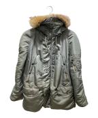 VINTAGE MILITARYヴィンテージ ミリタリー）の古着「N-3Bタイプコート　 黒タグ・50's southern athletics社製」｜グリーン