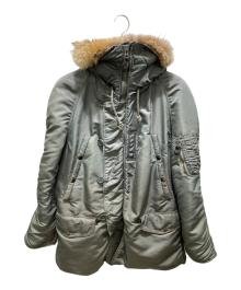VINTAGE MILITARY（ヴィンテージ ミリタリー）の古着「N-3Bタイプコート　 黒タグ・50's southern athletics社製」｜グリーン