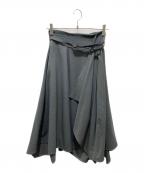 anuansアニュアンス）の古着「ウールブレンドイレヘムスカート　1524621214」｜グレー