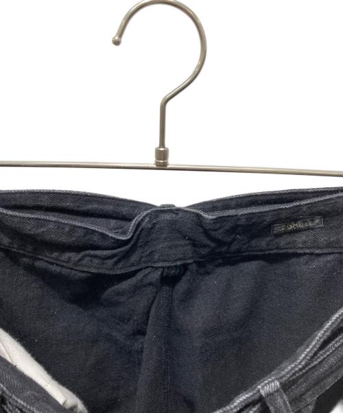 COMOLI（コモリ）COMOLI (コモリ) デニムベルテッドパンツ ブラック サイズ:2の古着・服飾アイテム