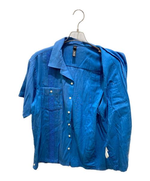 SILAS（サイラス）SILAS (サイラス) GUAYABERA S/S SHIRT スカイブルー サイズ:Mの古着・服飾アイテム