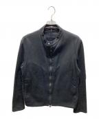 COLINAコリーナ）の古着「刺し子シングルライダースジャケット　173JK14」｜ブラック