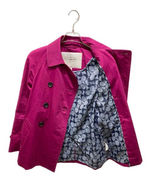 COACH（コーチ）COACH (コーチ) ダブルジャケット ピンク サイズ:XSの古着・服飾アイテム