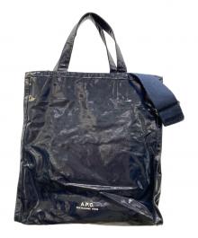 A.P.C.（アーペーセー）の古着「2WAYトートバッグ　COETO H61318　cabas recuperation 21A」｜ネイビー