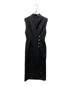 Snidelスナイデル）の古着「金ボタンジレワンピ　SWFO244242」｜ブラック