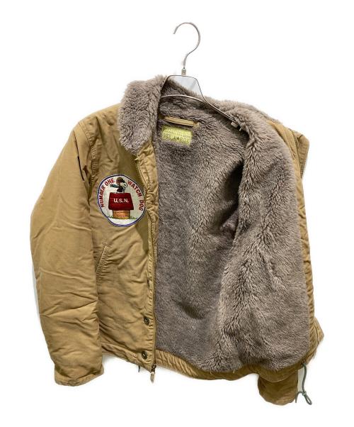 PEANUTS（ピーナッツ）PEANUTS (ピーナッツ) BUZZ RICKSON'S (バズリクソンズ) N-1 デッキジャケット カーキ サイズ:Lの古着・服飾アイテム