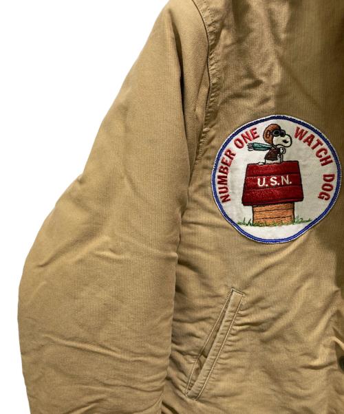 PEANUTS（ピーナッツ）PEANUTS (ピーナッツ) BUZZ RICKSON'S (バズリクソンズ) N-1 デッキジャケット カーキ サイズ:Lの古着・服飾アイテム
