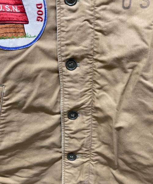 PEANUTS（ピーナッツ）PEANUTS (ピーナッツ) BUZZ RICKSON'S (バズリクソンズ) N-1 デッキジャケット カーキ サイズ:Lの古着・服飾アイテム