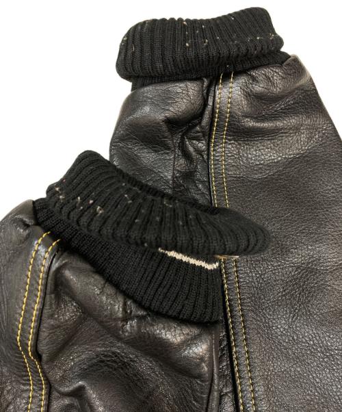 sailors（セイラーズ）sailors (セイラーズ) レザー切替スタジャン ブラック サイズ:記載無しの為実寸参照の古着・服飾アイテム