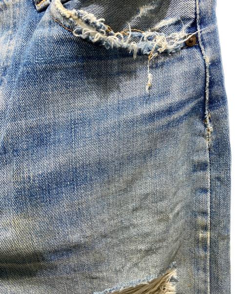 LEVI'S（リーバイス）LEVI'S (リーバイス) 66前期デニムパンツ　ボタン裏6 ポケットシングルステッチ スモールE 75年製 インディゴ サイズ:記載無しの為実寸参照の古着・服飾アイテム