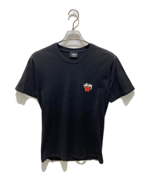 stussy（ステューシー）stussy (ステューシー) 花柄プリントTシャツ ブラック サイズ:Sの古着・服飾アイテム