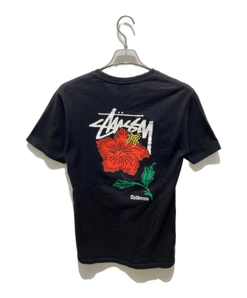 stussy（ステューシー）stussy (ステューシー) 花柄プリントTシャツ ブラック サイズ:Sの古着・服飾アイテム