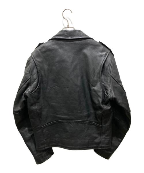 HORN WORKS（ホーンワークス）HORN WORKS (ホーンワークス) レザーライダースジャケット ブラック サイズ:Lの古着・服飾アイテム