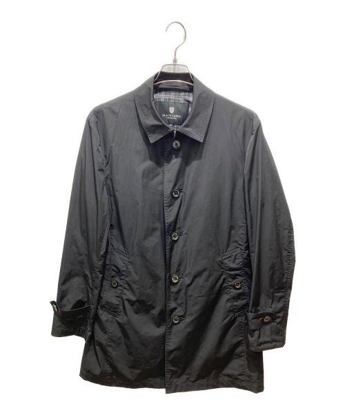 BLACK LABEL CRESTBRIDGE（ブラックレーベル クレストブリッジ）BLACK LABEL CRESTBRIDGE (ブラックレーベル クレストブリッジ) シャドーチェックライトウェイトステンカラーコート　51A30-306-09 ブラック サイズ:Lの古着・服飾アイテム