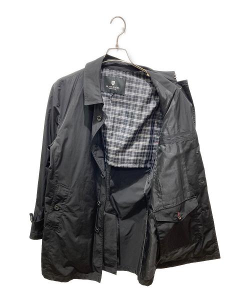 BLACK LABEL CRESTBRIDGE（ブラックレーベル クレストブリッジ）BLACK LABEL CRESTBRIDGE (ブラックレーベル クレストブリッジ) シャドーチェックライトウェイトステンカラーコート　51A30-306-09 ブラック サイズ:Lの古着・服飾アイテム