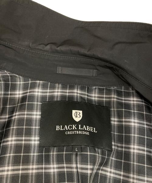 BLACK LABEL CRESTBRIDGE（ブラックレーベル クレストブリッジ）BLACK LABEL CRESTBRIDGE (ブラックレーベル クレストブリッジ) シャドーチェックライトウェイトステンカラーコート　51A30-306-09 ブラック サイズ:Lの古着・服飾アイテム