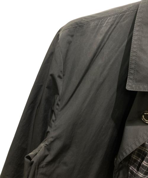 BLACK LABEL CRESTBRIDGE（ブラックレーベル クレストブリッジ）BLACK LABEL CRESTBRIDGE (ブラックレーベル クレストブリッジ) シャドーチェックライトウェイトステンカラーコート　51A30-306-09 ブラック サイズ:Lの古着・服飾アイテム