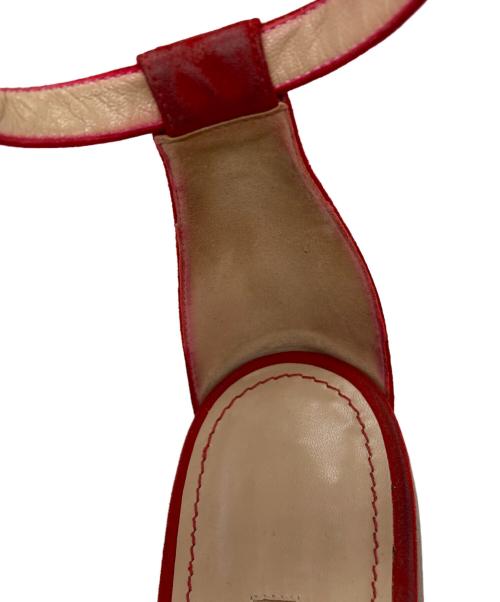 Manolo Blahnik（マノロブラニク）Manolo Blahnik (マノロブラニク) フラットサンダル レッド サイズ:38 1/2の古着・服飾アイテム