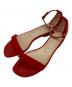 Manolo Blahnik（マノロブラニク）の古着「フラットサンダル」｜レッド