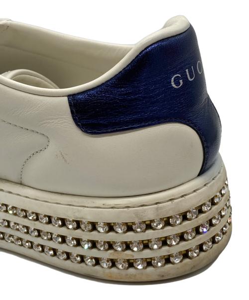 GUCCI（グッチ）GUCCI (グッチ) プラットフォームエーススニーカー　505995 ホワイト サイズ:37 1/2の古着・服飾アイテム