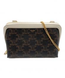 CELINE（セリーヌ）の古着「チェーンクラッチバッグ　U-SD-3260」｜ブラック