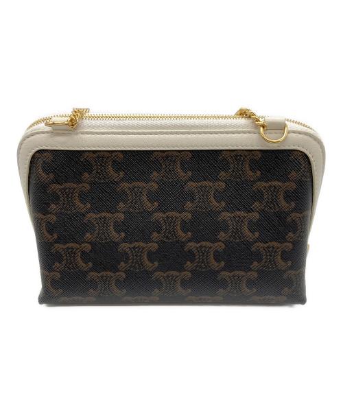 CELINE（セリーヌ）CELINE (セリーヌ) チェーンクラッチバッグ　U-SD-3260 ブラックの古着・服飾アイテム