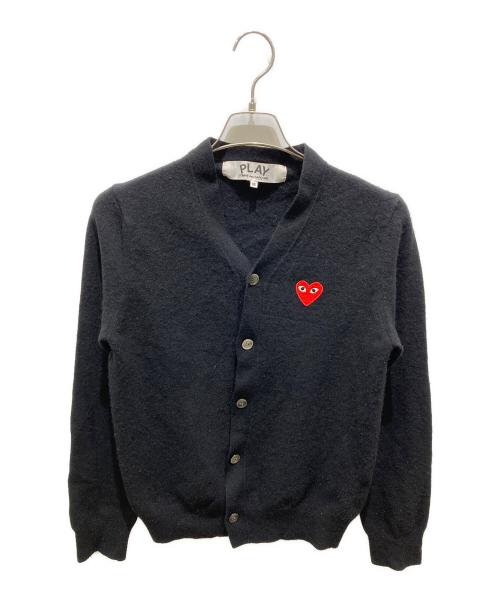 PLAY COMME des GARCONS（プレイコムデギャルソン）PLAY COMME des GARCONS (プレイコムデギャルソン) ニットカーディガン ブラック サイズ:Mの古着・服飾アイテム