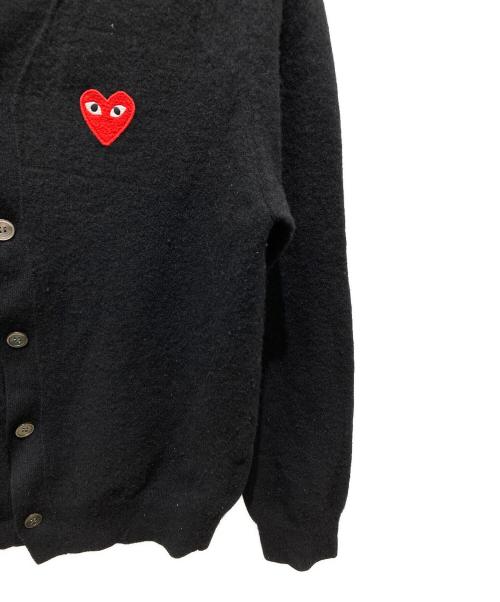 PLAY COMME des GARCONS（プレイコムデギャルソン）PLAY COMME des GARCONS (プレイコムデギャルソン) ニットカーディガン ブラック サイズ:Mの古着・服飾アイテム