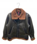 ALPHAアルファ）の古着「フェイクムートンジャケット」｜ブラウン