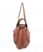 LONGCHAMPロンシャン）の古着「メッシュバッグ　10121」｜ピンク