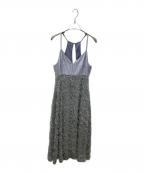 BEAMSビームス）の古着「フリンジキリカエキャミワンピース」｜グレー