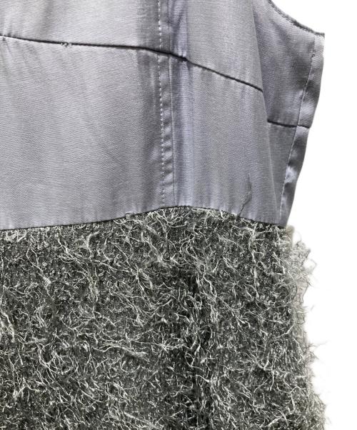 BEAMS（ビームス）BEAMS (ビームス) フリンジキリカエキャミワンピース グレーの古着・服飾アイテム