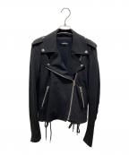 DIESELディーゼル）の古着「スウェットライダースジャケット」｜ブラック