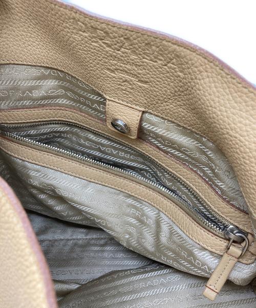 PRADA（プラダ）PRADA (プラダ) レザーバッグ　BR4373　31 14 ベージュの古着・服飾アイテム