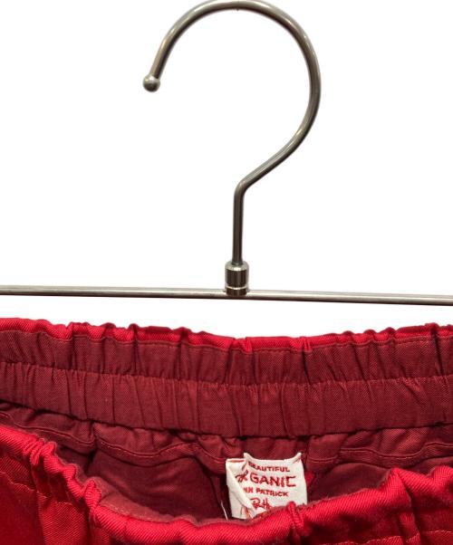 ORGANIC BY JOHN PATRICK（オーガニック バイ ジョン パトリック）ORGANIC BY JOHN PATRICK (オーガニック バイ ジョン パトリック) EVERDAY TUCK PANTS　RH-09 レッド サイズ:XSの古着・服飾アイテム