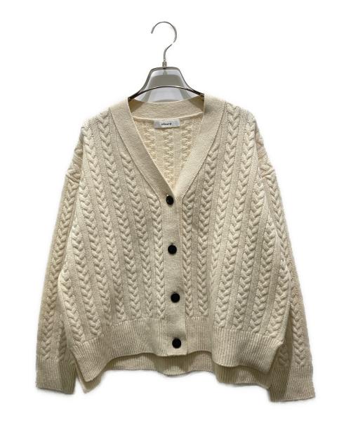 ebure（エブール）EBURE (エブール) カシミヤ混カーディガン ベージュ サイズ:表記無しの為実寸参照の古着・服飾アイテム