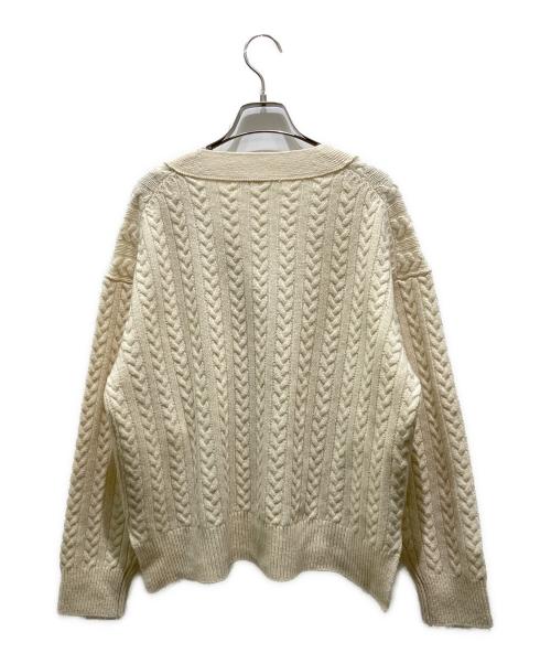 ebure（エブール）EBURE (エブール) カシミヤ混カーディガン ベージュ サイズ:表記無しの為実寸参照の古着・服飾アイテム