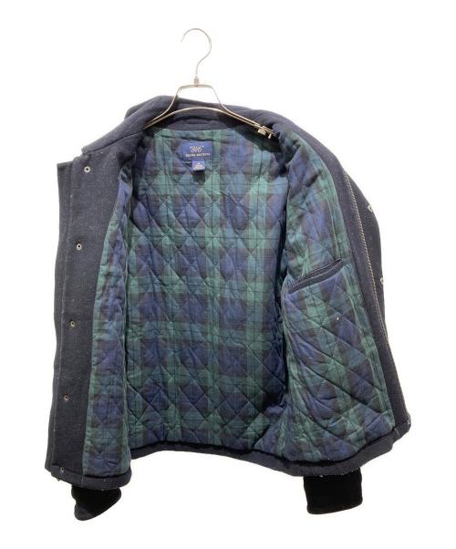 346 BROOKS BROTHERS（346 ブルックスブラザーズ）346 BROOKS BROTHERS (346 ブルックスブラザーズ) メルトンウール バーシティジャケット ブラック サイズ:Mの古着・服飾アイテム