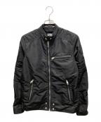 DIESELディーゼル）の古着「ナイロンライダースジャケット　RAEZA」｜ブラック