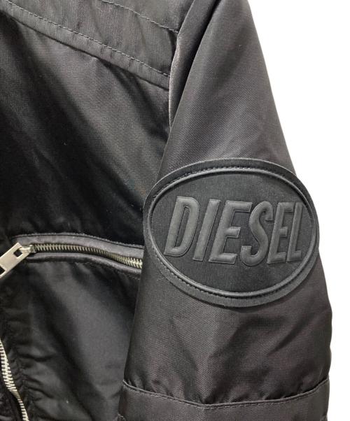 DIESEL（ディーゼル）DIESEL (ディーゼル) ナイロンライダースジャケット　RAEZA ブラック サイズ:Sの古着・服飾アイテム