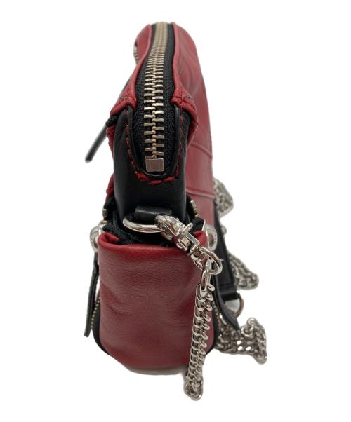 DIESEL（ディーゼル）DIESEL (ディーゼル) LE-ZIPPER ショルダーバッグ レッドの古着・服飾アイテム