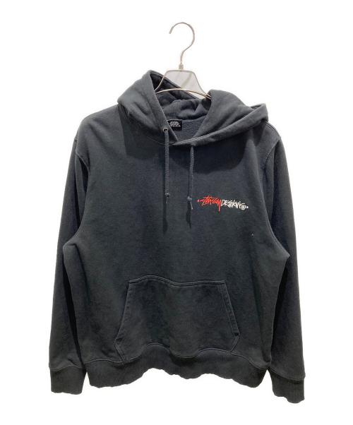 stussy（ステューシー）stussy (ステューシー) プルオーバーパーカー ブラック サイズ:Mの古着・服飾アイテム