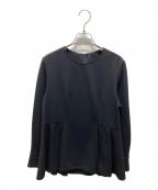 NOLLEY'Sノーリーズ）の古着「ウォッシャブルカットジョーゼットサイドタックブラウス　4-0036-1-01-051」｜ブラック