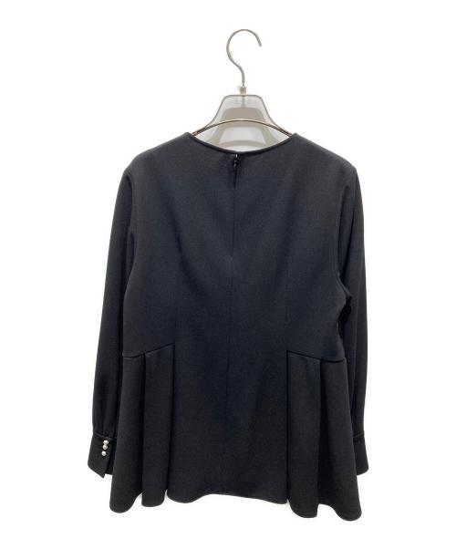 NOLLEY'S（ノーリーズ）NOLLEY'S (ノーリース) ウォッシャブルカットジョーゼットサイドタックブラウス　4-0036-1-01-051 ブラック サイズ:FREEの古着・服飾アイテム